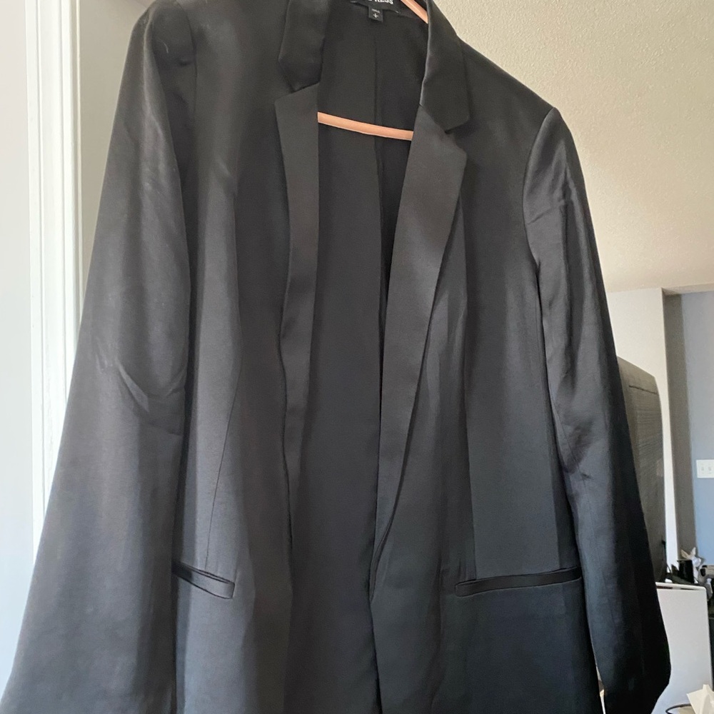 Express - Satin Shawl Collar Boyfriend Blazer